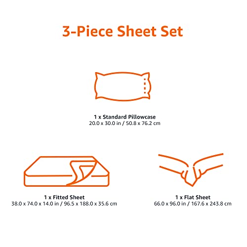 Lightweight Breathable Wrinkle-Free Brushed Microfiber 3-Piece Bed Set