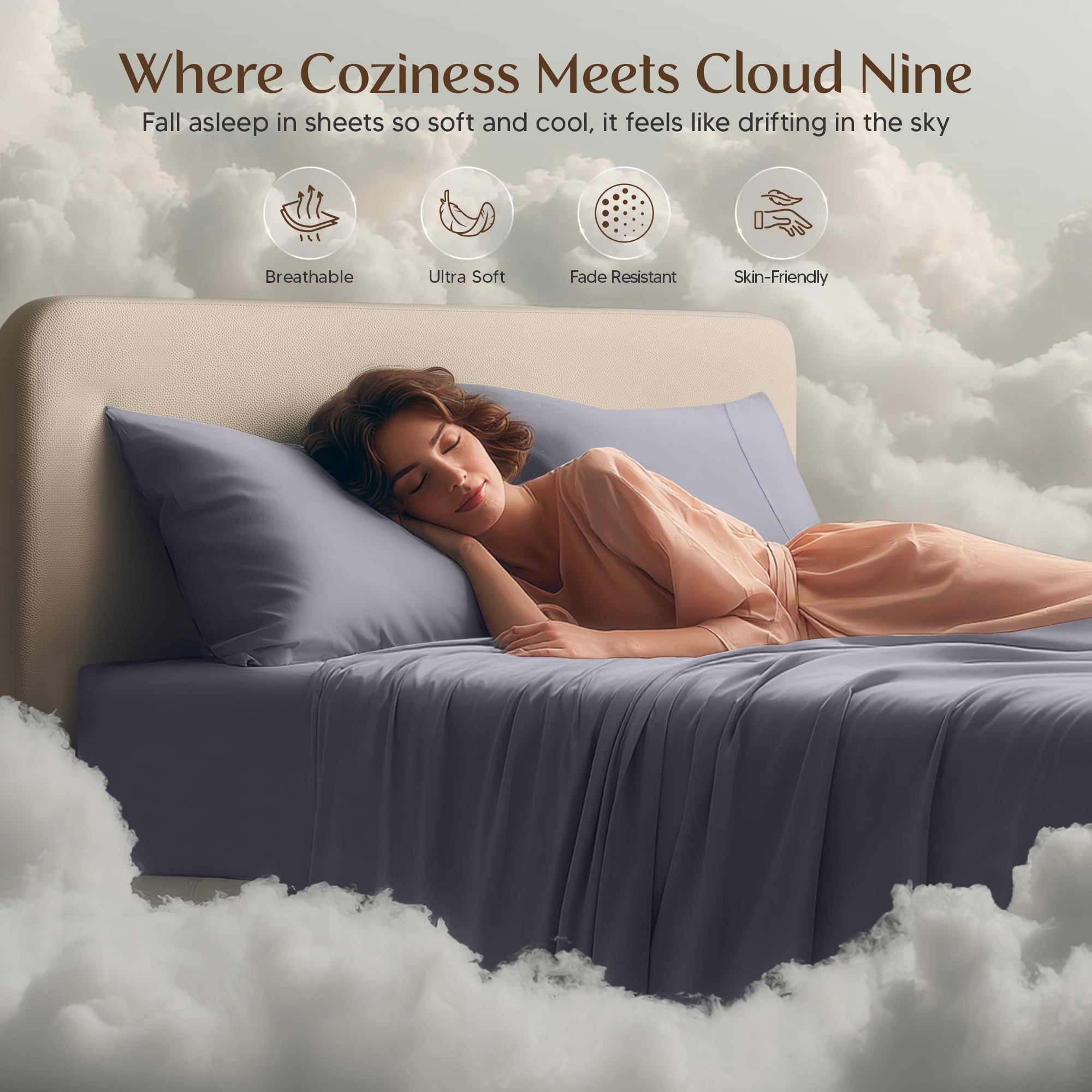 Utopia Bedding Queen Size Sheet Set – 4 Piece Bed Sheets, Soft and Breathable Microfiber