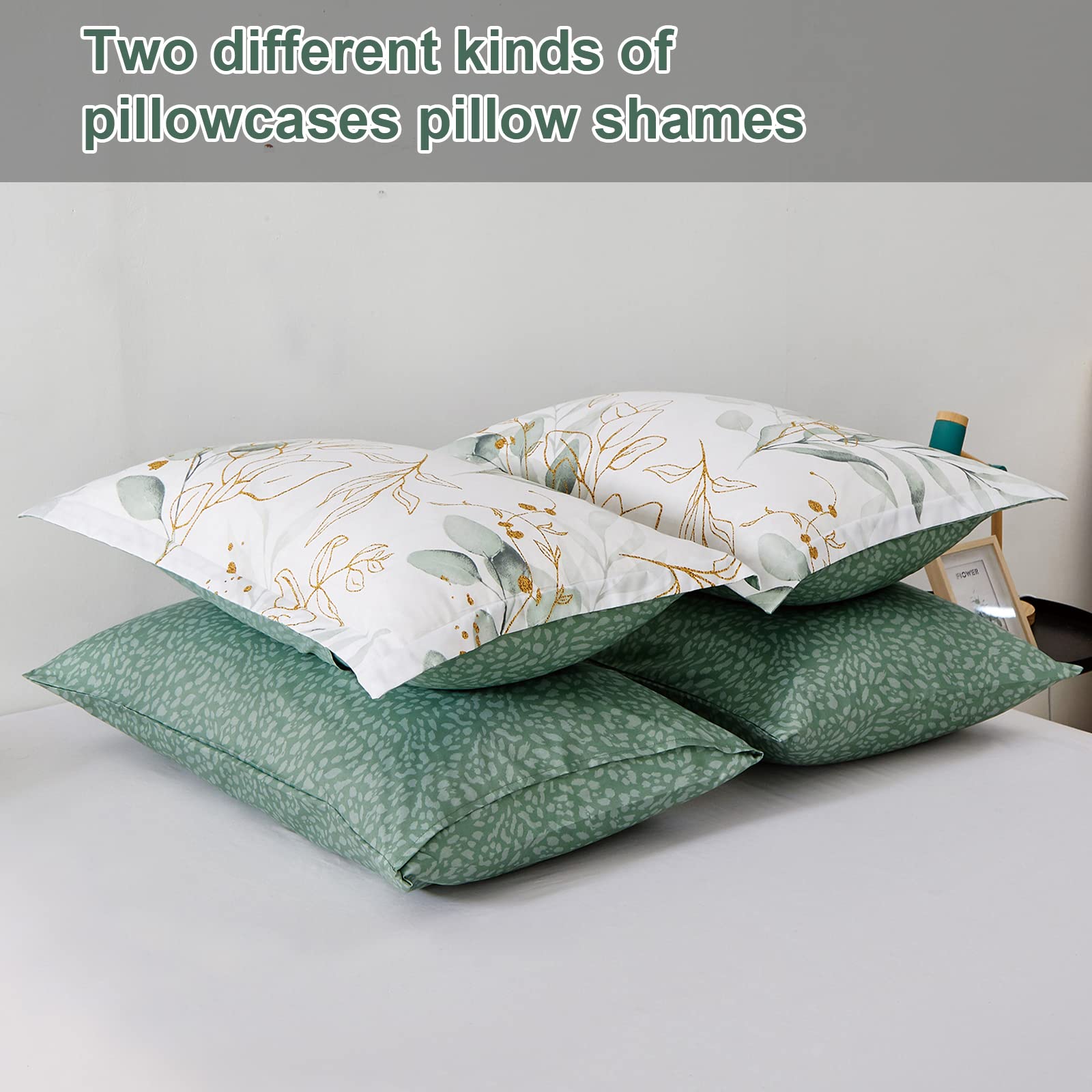 Minimalist Floral Duvet Cover Set – Elegant Sage Green Bedding
