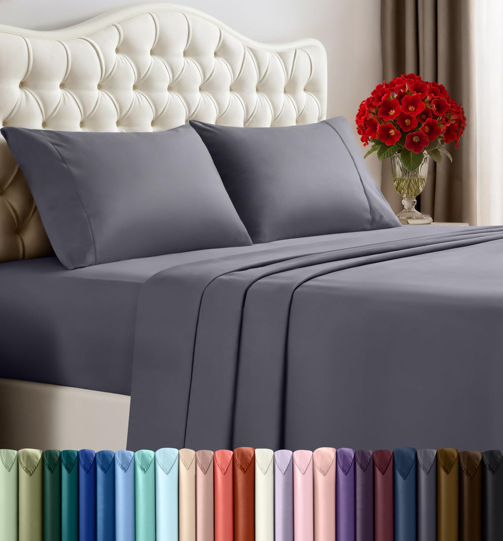 Utopia Bedding Queen Size Sheet Set – 4 Piece Bed Sheets, Soft and Breathable Microfiber