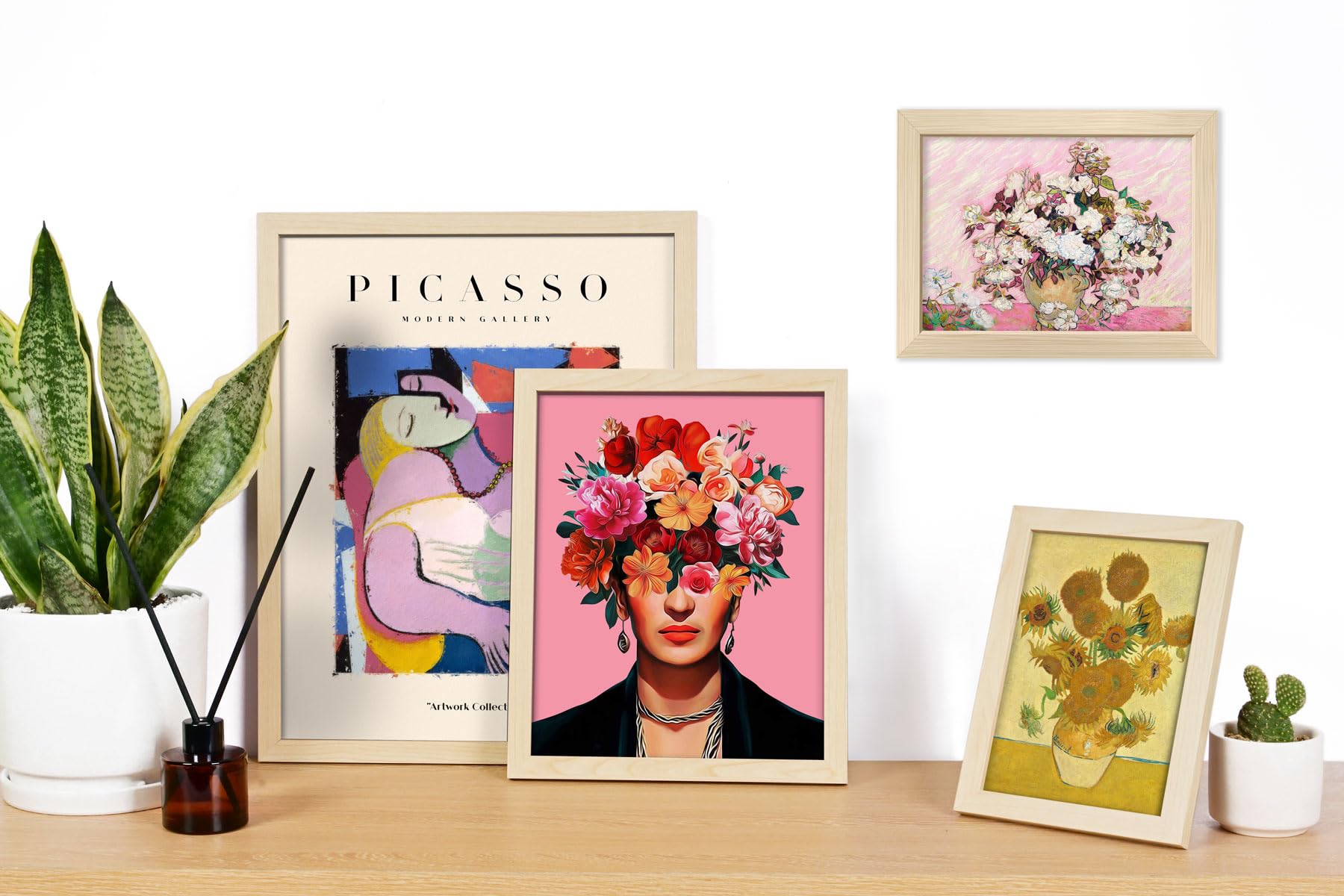 Modern Eclectic Gallery Wall Art Set – Botanical & Abstract Prints