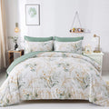Minimalist Floral Duvet Cover Set – Elegant Sage Green Bedding