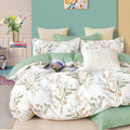 Sage Green Botanical Duvet Cover Set – Modern Floral Bedding