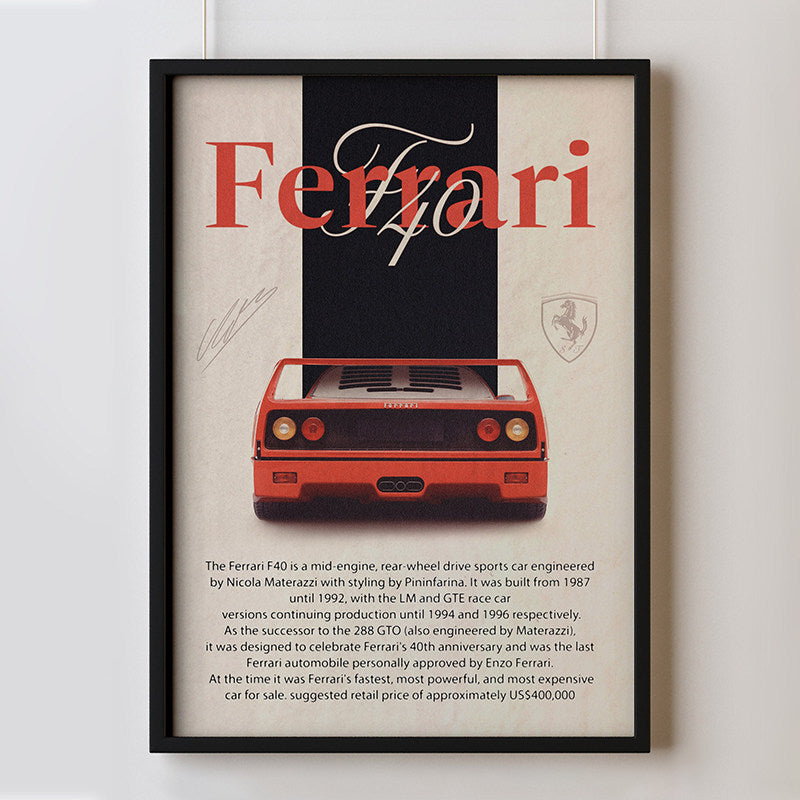 Vintage Sports Car Poster Canvas Painting Posters